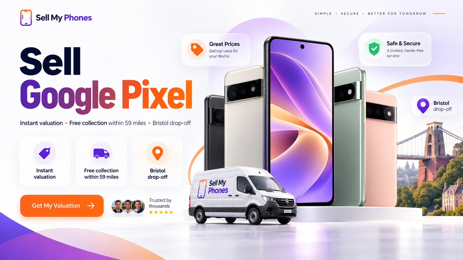 Sell Google Pixel phone for cash with local Bristol store drop-off