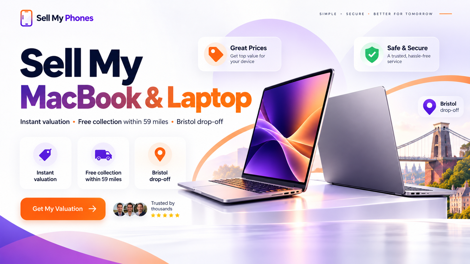 Sell MacBook or laptop for cash with online valuation and Bristol collection