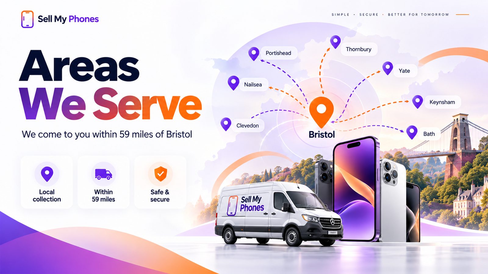 Contact Sell My Phones for device valuation collection and Bristol drop-off support
