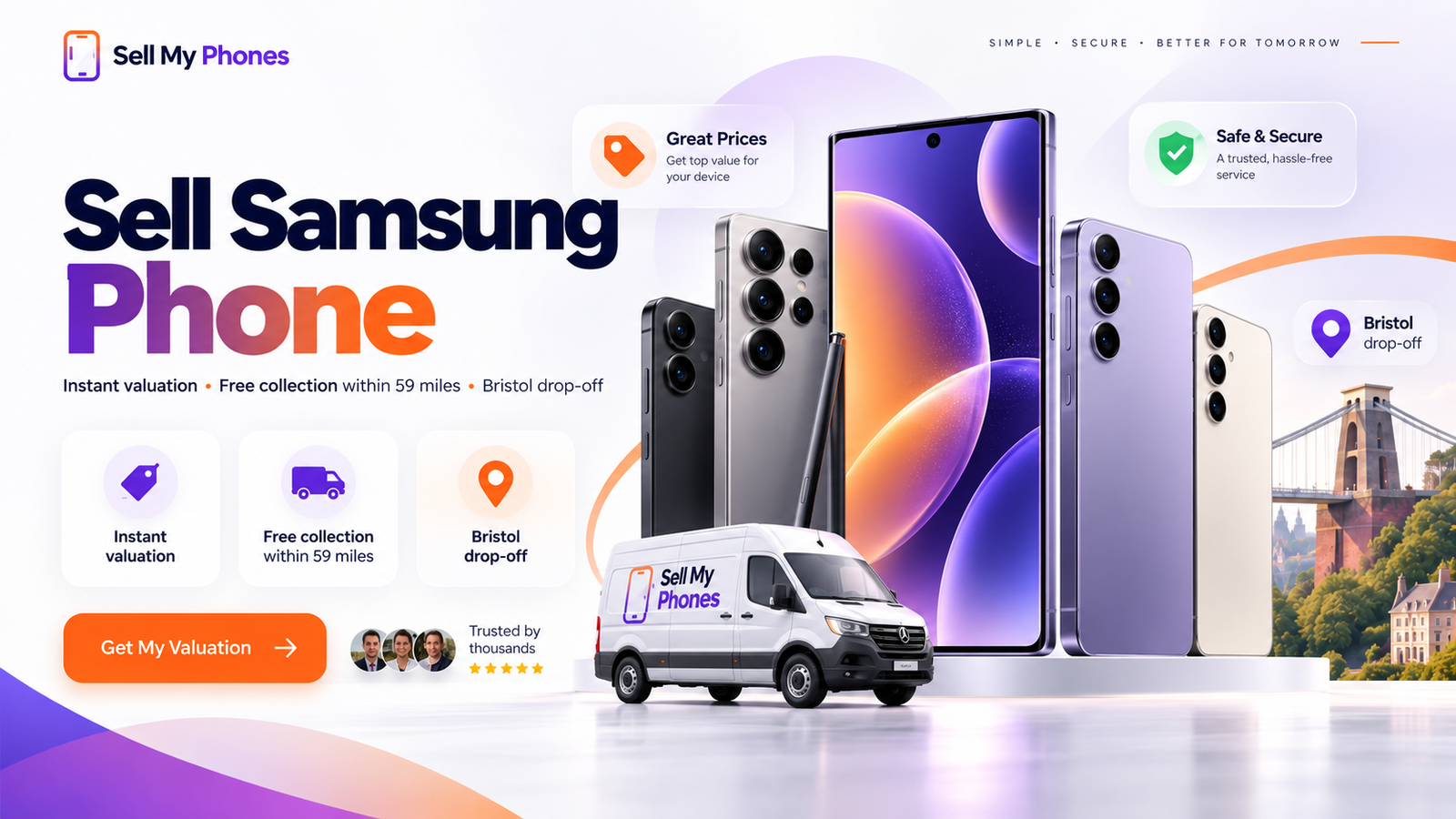 Sell Samsung Galaxy phone for cash with local Bristol store drop-off